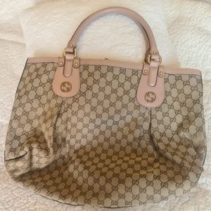 Authentic Gucci pink tote bag.